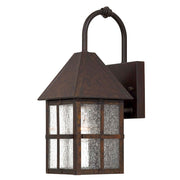 Minka Lavery Townsend 1-Light Wall Sconce | Traditional Rust Finish Solid Brass with Clear Seeded Glass | Outdoor Entryway & Covered | Model 8581-51