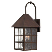 Minka Lavery Townsend 3-Light Wall Sconce | Traditional Rust Finish Solid Brass with Clear Seeded Glass | Outdoor Entryway & Covered | Model 8582-51