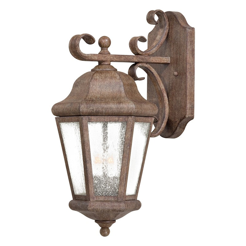 Minka Lavery Taylor Court 18in 2-Light Wall Sconce | Traditional Vintage Rust | Outdoor Entryway & Patio | 10 x 8 x 18 in | Model 8612-A61