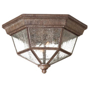 Minka Lavery Taylor Court 11in 2-Light Flush Mount | Vintage Rust Traditional | Covered Patio & Entryway Ceiling Light | 11 x 6.5 in | Model 8619-A61