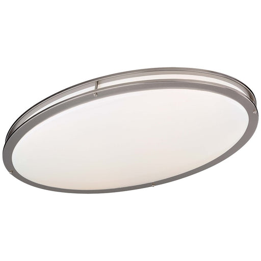Minka Lavery 863 29in 2-Light Flush Mount | Traditional Brushed Nickel | Hallway & Kitchen Ceiling Light | 14 x 29 x 4 in | Model 863-84-PL
