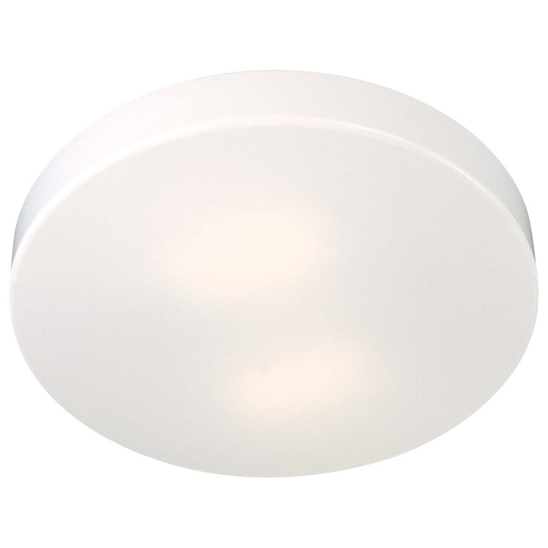 Minka Lavery 867 14in 2-Light Flush Mount | Traditional White | Hallway & Bathroom Ceiling Light | 14 x 14 x 3 in | Model 867-44-PL