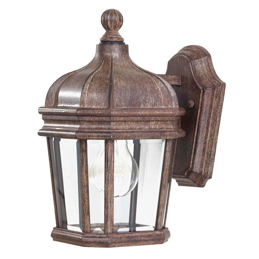 Minka Lavery Harrison 6in 1-Light Wall Sconce | Traditional Vintage Rust and Clear Beveled Glass | Covered Porch & Entryway | Model 8690-61