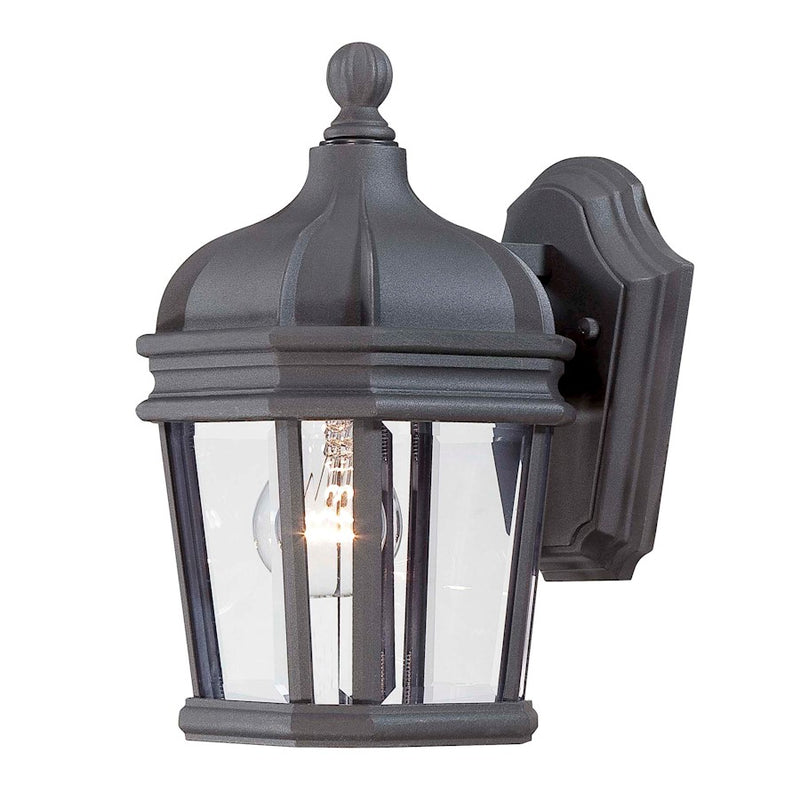 Minka Lavery Harrison 1-Light Wall Sconce | Traditional Black Outdoor Lantern | Covered Patio & Entryway | 7.75 x 6.25 x 11.5 in | Model 8690-66