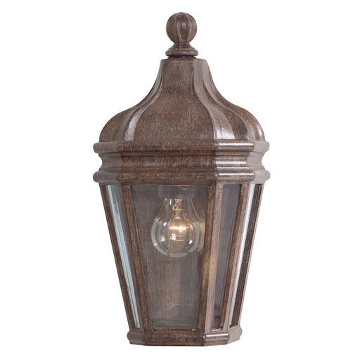 Minka Lavery Harrison Pocket Lantern 1-Light Wall Sconce | Traditional Vintage Rust and Clear Beveled Glass | Covered Patio & Entryway | Model 8697-61