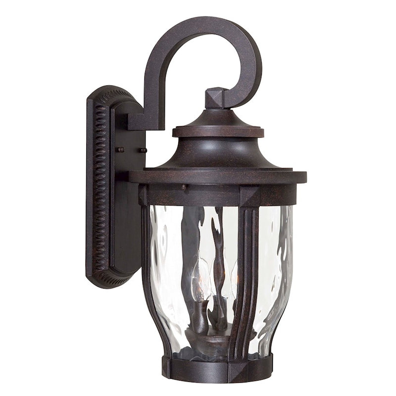 Minka Lavery Merrimack 3-Light Outdoor Wall Sconce | Corona Bronze Traditional Lantern | Covered Patio & Entryway | 10 x 12 x 20 in | Model 8763-166