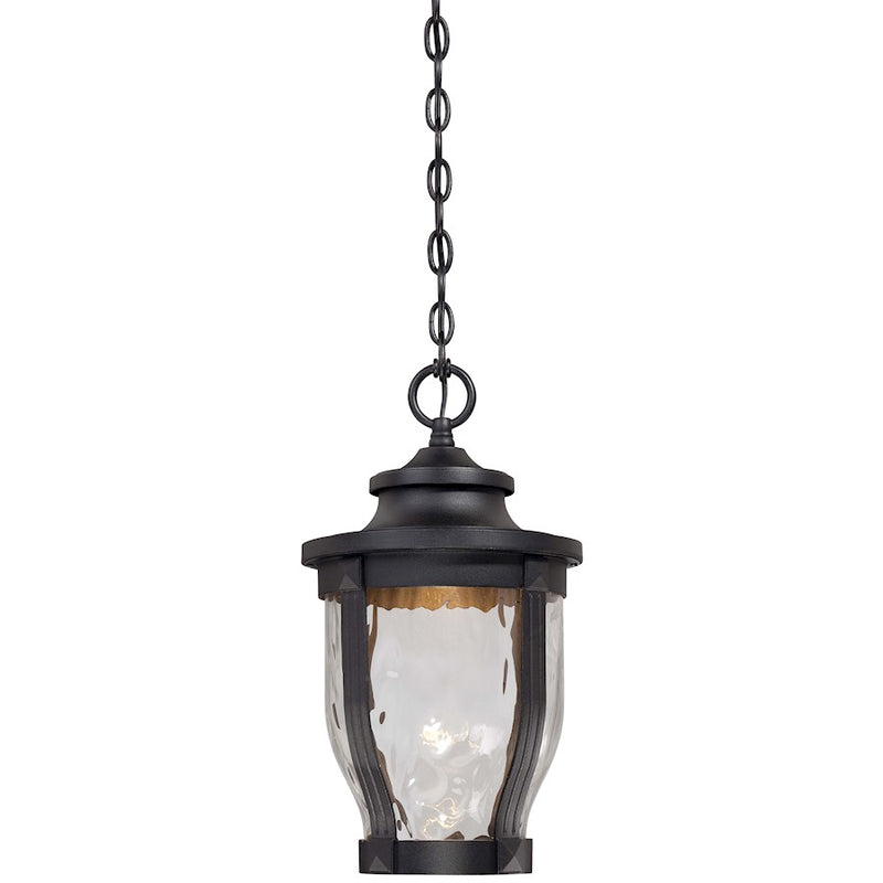 Minka Lavery Merrimack 1-Light LED Chain Hung Lantern | Traditional Black Outdoor | Patio & Porch Accent | 10 x 18 in | Model 8764-66-L