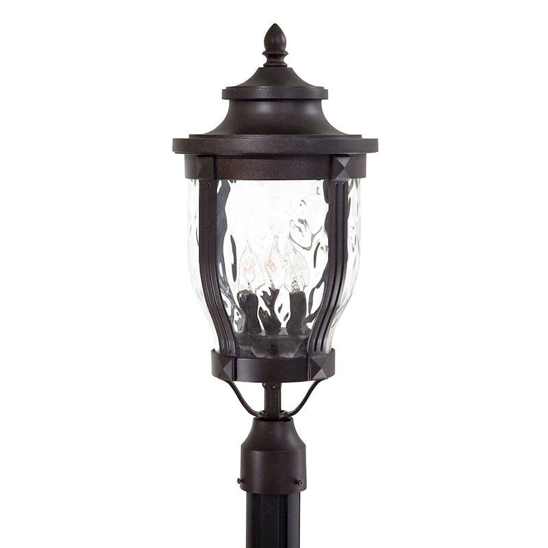 Minka Lavery Merrimack 23in 3-Light Post Mount | Traditional Corona Bronze | Outdoor Patio & Porch | 10 x 10 x 23 in | Model 8765-166