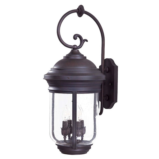 Minka Lavery Amherst 28in 4-Light Wall Sconce | Traditional Roman Bronze Solid Brass | Outdoor Entryway & Patio | 14.5 x 12 x 28 in | Model 8812-57