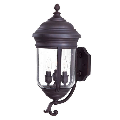 Minka Lavery Amherst 22in 3-Light Wall Sconce | Traditional Roman Bronze Solid Brass | Outdoor Entryway & Patio | 11.5 x 9.75 x 22 in | Model 8815-57