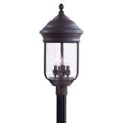 Minka Lavery Amherst 24in 4-Light Post Light | Traditional Roman Bronze Solid Brass | Outdoor Garden & Pathway | 12 x 24 in | Model 8816-57