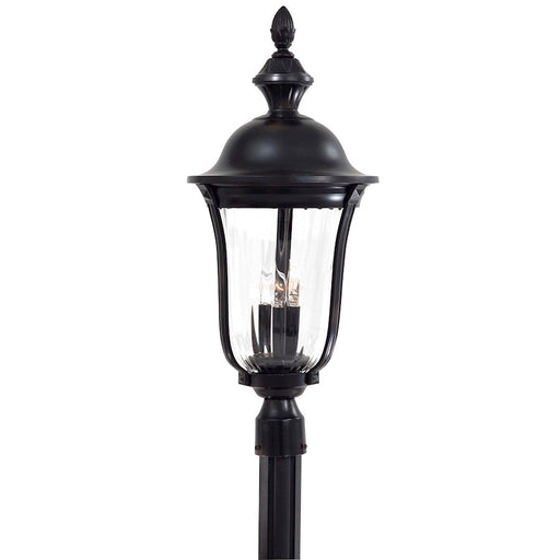 Minka Lavery Morgan Park 12in 3-Light Post Mount | Traditional Heritage Finish Outdoor Lantern | Driveway & Garden Path | Model 8846-94