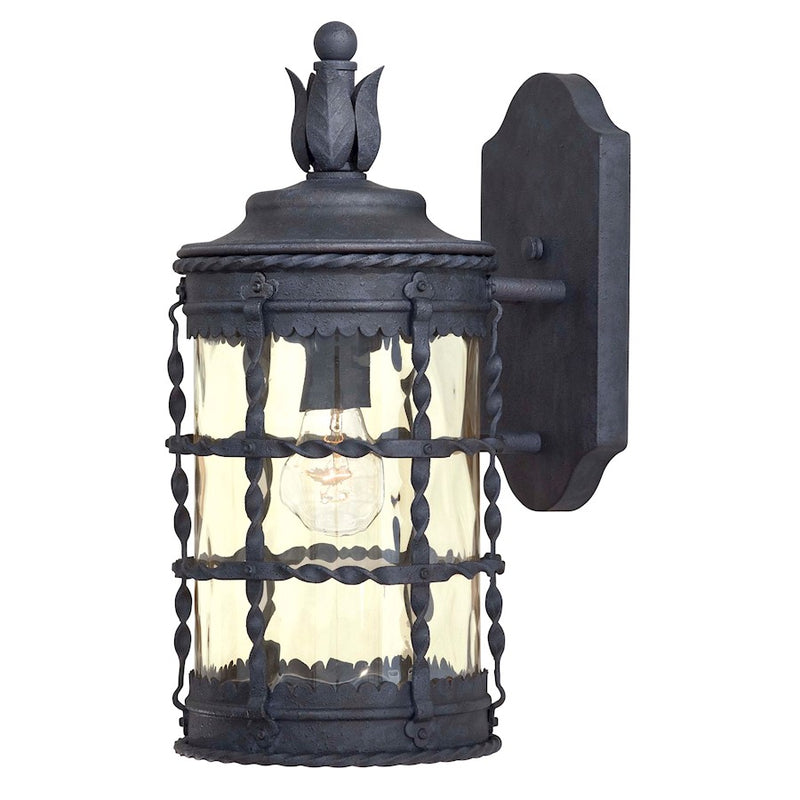 Minka Lavery Mallorca 10in 1-Light Wall Sconce | Traditional Spanish Iron Finish | Covered Patio & Garage | 10 x 8 x 16 in | Model 8880-A39