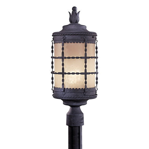 Minka Lavery Mallorca 22in 1-Light Post Light | Traditional Spanish Iron | Outdoor Pathway & Garden | 9 x 22.5 in | Model 8885-A39-PL