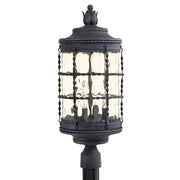 Minka Lavery Mallorca 26in 4-Light Post Light | Traditional Spanish Iron | Outdoor Entryway & Garage | 10 x 26 in | Model 8886-A39