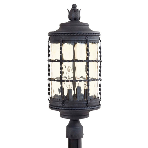 Minka Lavery Mallorca 26in 4-Light Post Light | Traditional Spanish Iron | Outdoor Entryway & Garage | 10 x 26 in | Model 8886-A39