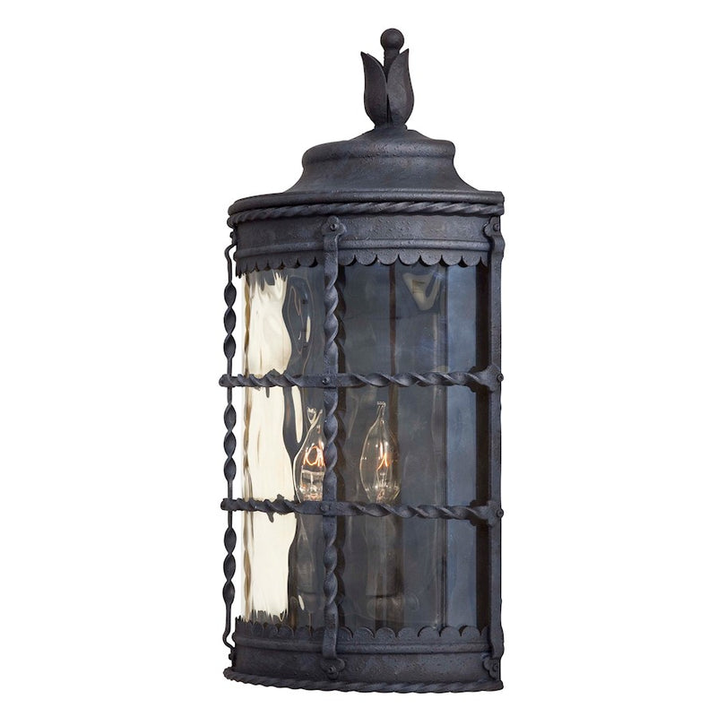 Minka Lavery Mallorca 2-Light Wall Sconce | Traditional Spanish Iron Finish | Outdoor Porch & Garage Entryway | 5.5 x 10.5 x 19.5 in | Model 8887-A39