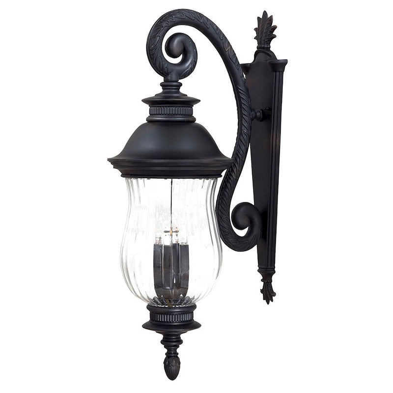 Minka Lavery Newport 34in 4-Light Wall Lantern | Heritage Traditional Finish | Outdoor Driveway & Pathway | 12 x 17 x 34 in | Model 8908-94