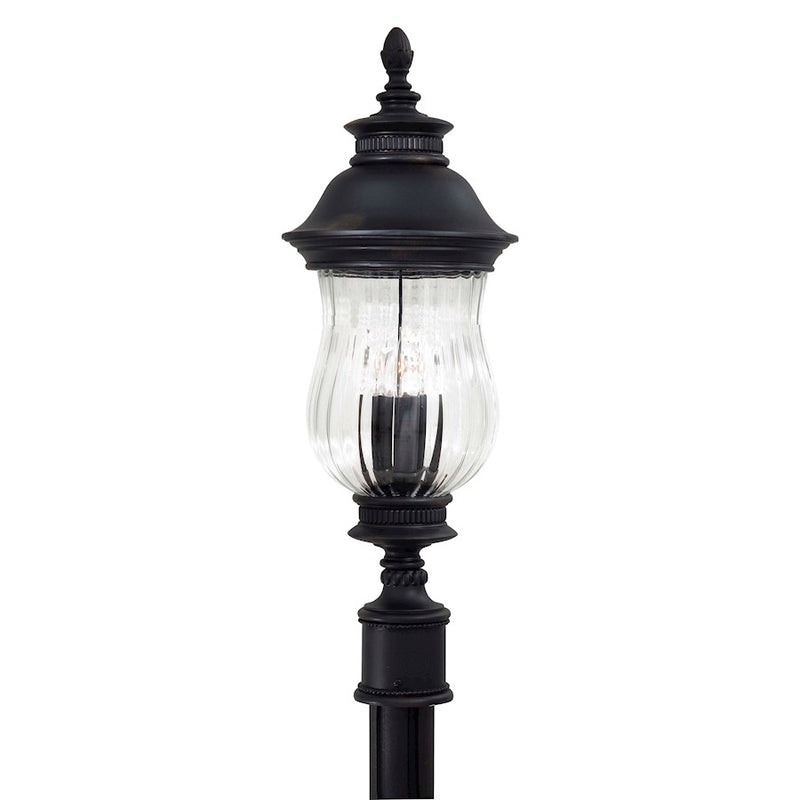 Minka Lavery Newport 28in 3-Light Post Mount | Traditional Heritage Aluminum | Driveway & Pathway Lighting | 10 x 28 in | Model 8909-94
