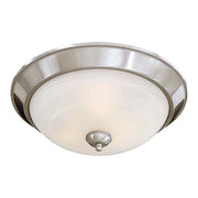 Minka Lavery Paradox 16in 3-Light Flush Mount | Transitional Brushed Nickel | Hallway & Bedroom Ceiling Light | 15.5 x 15.5 x 6.5 in | Model 893-84