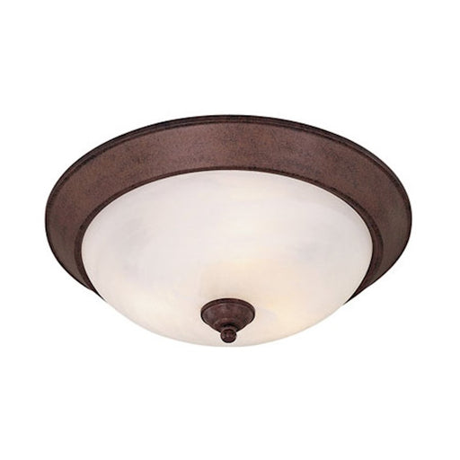 Minka Lavery 3-Light Flush Mount | Traditional Antique Bronze Ceiling Light | Hallway & Bathroom | 15 x 15 x 6 in | Model 893-91-PL