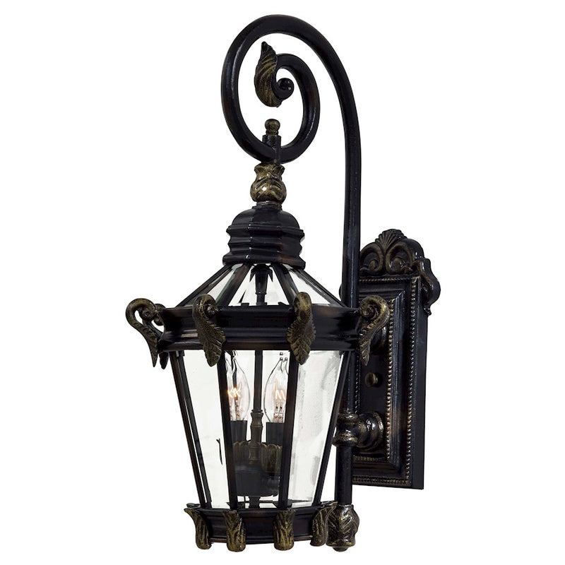 Minka Lavery Stratford Hall 25in 2-Light Wall Sconce | Traditional Heritage Gold | Entryway & Covered Patio | 12 x 14 x 25 in | Model 8931-95