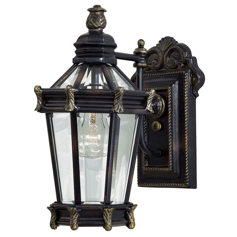 Minka Lavery Stratford Hall 12in 1-Light Wall Sconce | Traditional Heritage and Gold Finish | Outdoor Entryway & Covered Patio | Model 8937-95