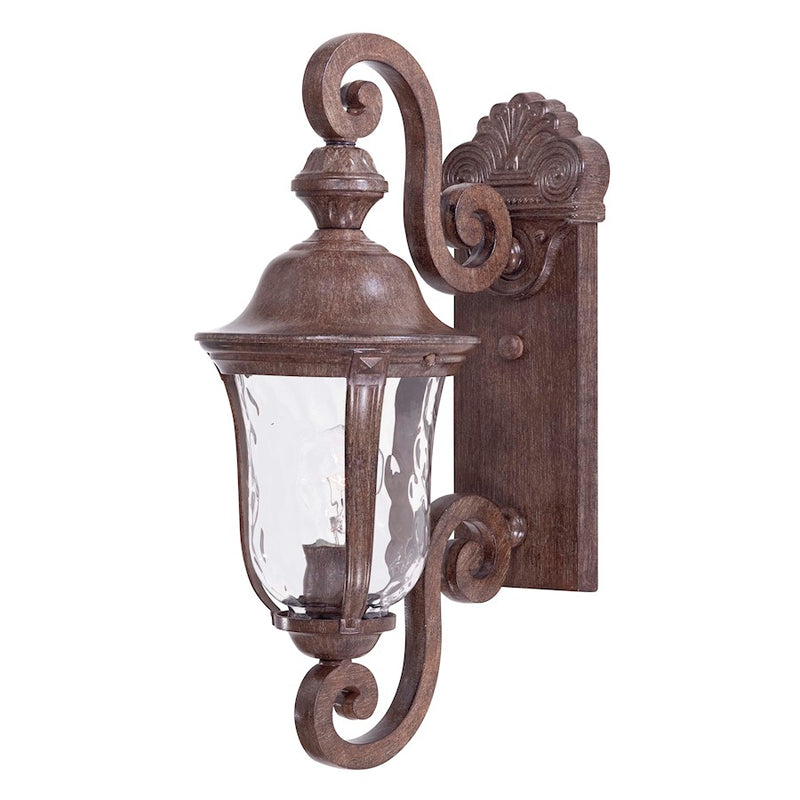 Minka Lavery Ardmore 8in 1-Light Wall Sconce | Traditional Vintage Rust and Clear Hammered Glass | Entryway & Hallway Lantern | Model 8990-61