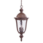 Minka Lavery Ardmore 15in 5-Light Chandelier | Traditional Vintage Rust and Clear Hammered Glass | Covered Patio & Porch | 15 x 36 in | Model 8994-61