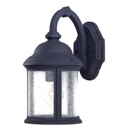 Minka Lavery Hancock 14in 1-Light Wall Sconce | Traditional Black Cast Aluminum | Entryway & Porch Accent | W 7 x D 10 x H 14 in | Model 9010-66