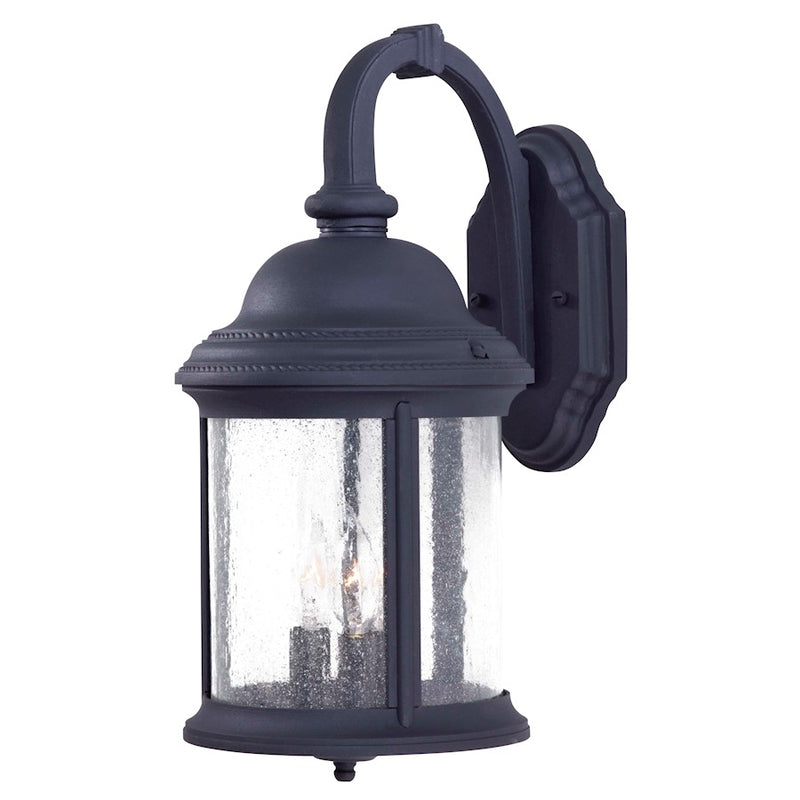 Minka Lavery Hancock 3-Light Wall Sconce | Traditional Black Cast Aluminum | Outdoor Entryway & Covered Patio | 11.5 x 8.5 x 17.5 in | Model 9011-66