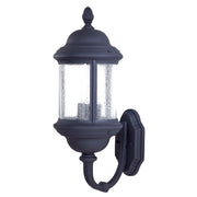 Minka Lavery Hancock 23in 3-Light Wall Sconce | Traditional Black Cast Aluminum | Entryway & Covered Porch | W 8 x D 12 x H 23 in | Model 9018-66