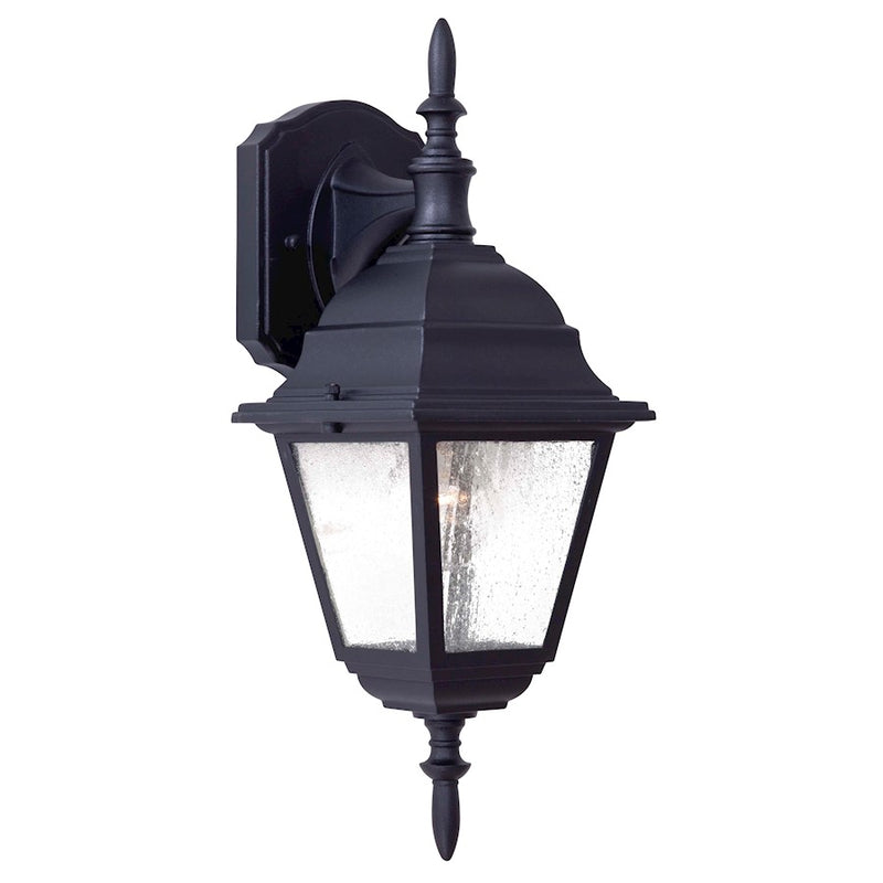 Minka Lavery Bay Hill 1-Light Wall Sconce | Black | Outdoor Covered Patio & Entryway | 7 x 6 x 17 in | Model 9067-66