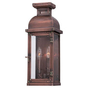 Minka Lavery Copperton 2-Light Wall Sconce | Traditional Manhattan Copper and Clear Glass | Covered Patio & Entryway | 7 x 6 x 18 in | Model 9071-264