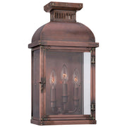 Minka Lavery Copperton 3-Light Wall Sconce | Traditional Manhattan Copper and Clear Glass | Covered Patio & Entryway | 10 x 6 x 18 in | Model 9073-264