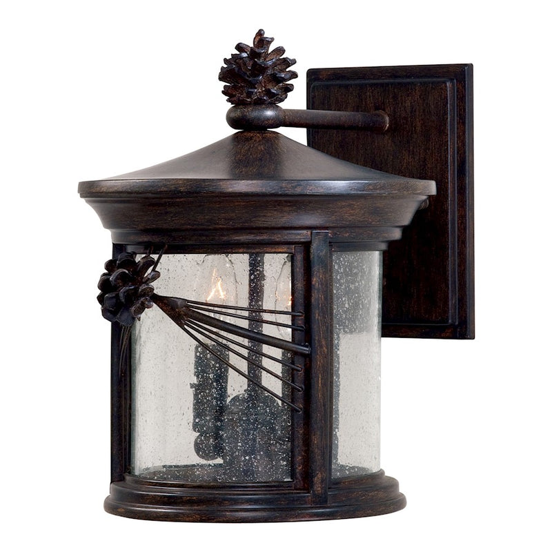 Minka Lavery Abbey Lane 11in 2-Light Wall Sconce | Traditional Iron Oxide Finish | Covered Patio & Entryway | 11 x 9 x 12 in | Model 9152-A357