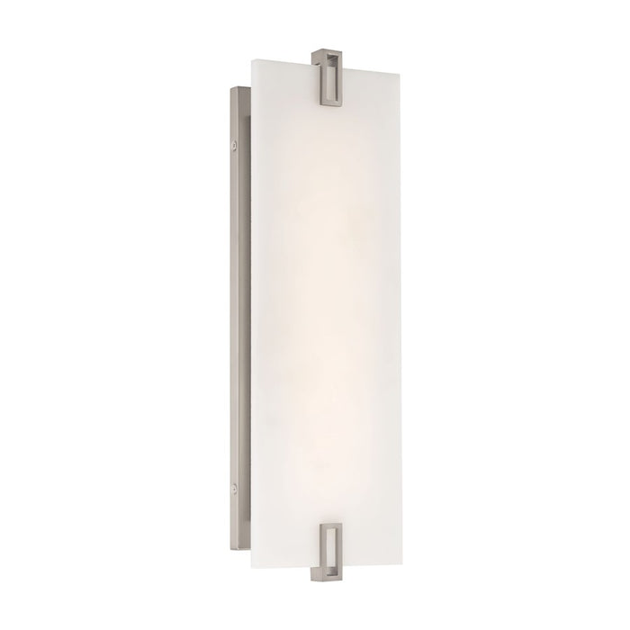 Minka Lavery Aizen 1 Light 19" LED Wall Sconce, Brushed Nickel/White - 921-84-L