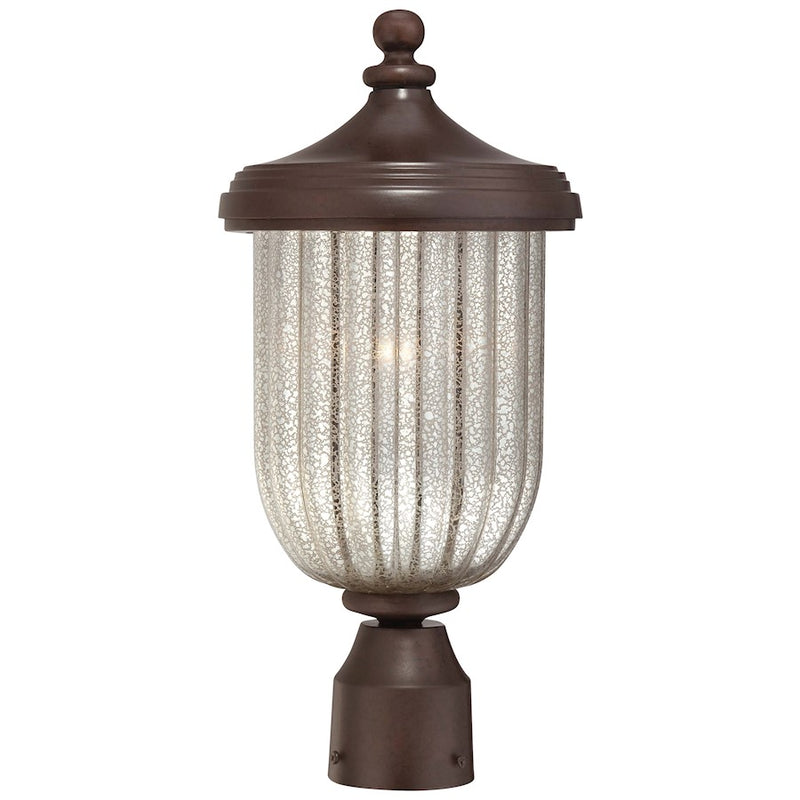 Minka Lavery Solara Hills 18in 1-Light Post Mount | Traditional Architectural Bronze Aluminum | Driveway & Garden Path | 8 x 17.5 in | Model 9306-171