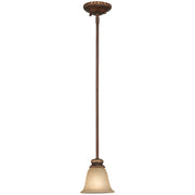 Minka Lavery Belcaro 6in 1-Light Mini Pendant | Traditional Walnut Farmhouse | Kitchen Island & Bar | 6 x 6 x 6 in | Model 950-126