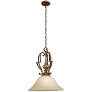 Minka Lavery Belcaro 1-Light Pendant | Tuscan Farmhouse Walnut | Kitchen Island & Dining Room | 18 x 18 x 23 in | Model 951-126