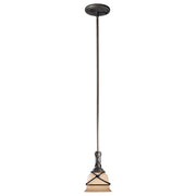 Minka Lavery Aspen 1-Light Mini Pendant | Traditional Aspen Bronze | Kitchen Island & Dining Room Accent | 7 x 7 x 11 in | Model 977-1-138