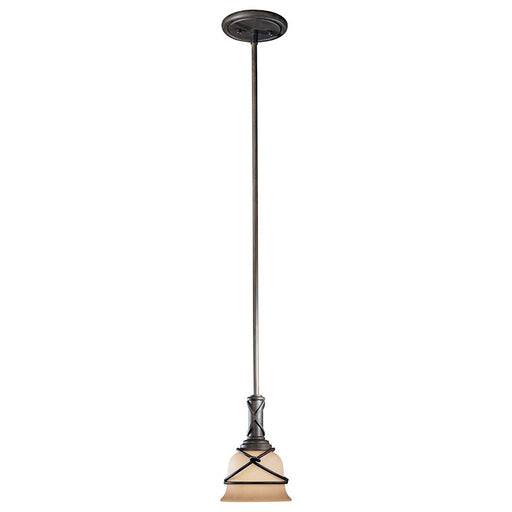 Minka Lavery Aspen 1-Light Mini Pendant | Traditional Aspen Bronze | Kitchen Island & Dining Room Accent | 7 x 7 x 11 in | Model 977-1-138