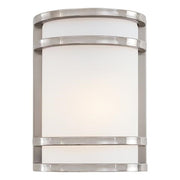 Minka Lavery Bay View 1-Light Wall Sconce | Contemporary Brushed Stainless Steel | Entryway & Hallway Accent Light | 7 x 4 x 10 in | Model 9801-144-PL