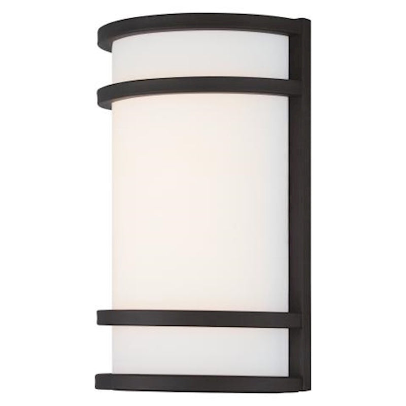 Minka Lavery Bay View LED Wall Sconce | Contemporary Oil Rubbed Bronze Metal | Entryway & Hallway Accent Light | 8 x 4 x 12 in | Model 9802-143-L