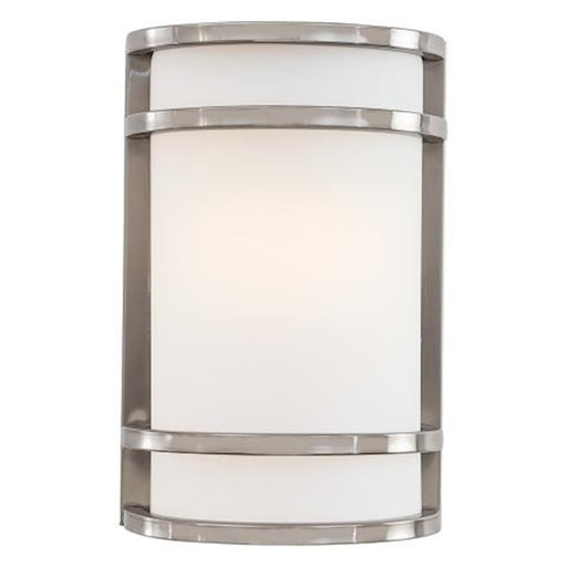 Minka Lavery Bay View 8in 2-Light Wall Sconce | Contemporary Brushed Stainless Steel | Entryway & Hallway Accent Light | Model 9802-144