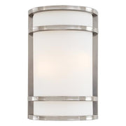 Minka Lavery Bay View 1-Light Pocket Lantern | Contemporary Brushed Stainless Steel | Hallway & Bathroom Accent | Model 9802-144-PL