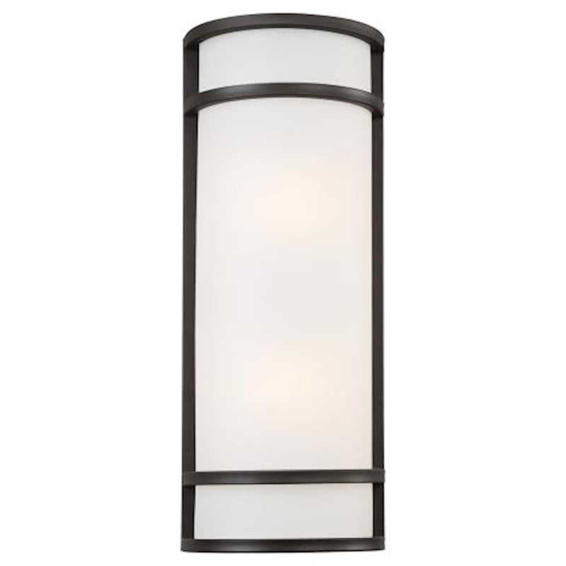 Minka Lavery Bay View 2-Light Wall Sconce | Contemporary Oil Rubbed Bronze | Entryway & Hallway Accent | 8 x 4 x 20 in | Model 9803-143