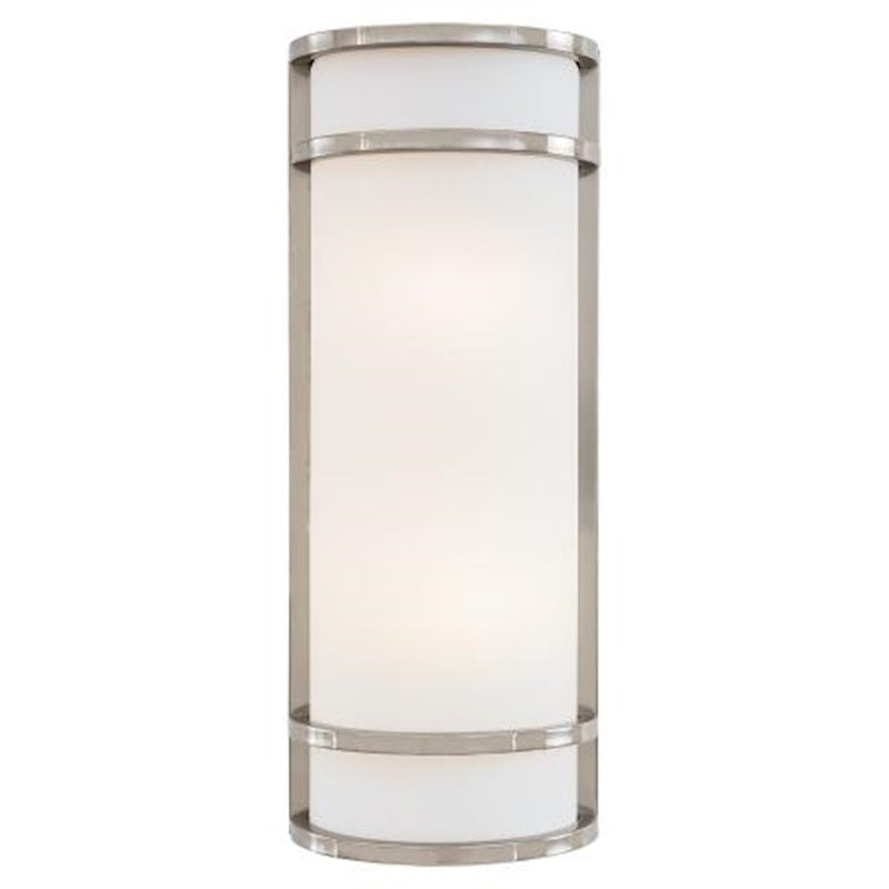 Minka Lavery Bay View 2-Light Pocket Lantern | Contemporary Brushed Stainless Steel | Hallway & Bathroom Accent | 4.5 x 8 x 20 in | Model 9803-144-PL