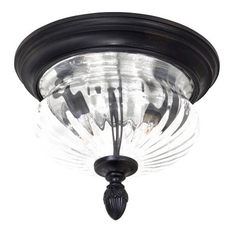 Minka Lavery Newport 2-Light Flush Mount | Traditional Heritage Outdoor Ceiling Light | Entryway & Covered Patio | 11.75 x 9.75 in | Model 9909-94
