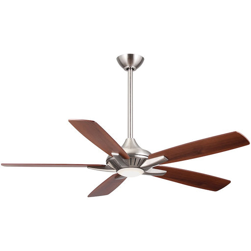 Minka Aire Dyno 52in Ceiling Fan | Brushed Nickel Transitional | Living Room & Bedroom | 52 x 52 x 12 in | Model F1000-BN
